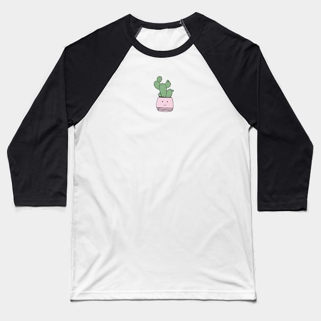 Happy cactus in pot Baseball T-Shirt by bigmomentsdesign